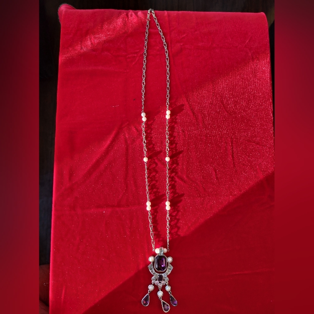 Amethyst crystal necklace